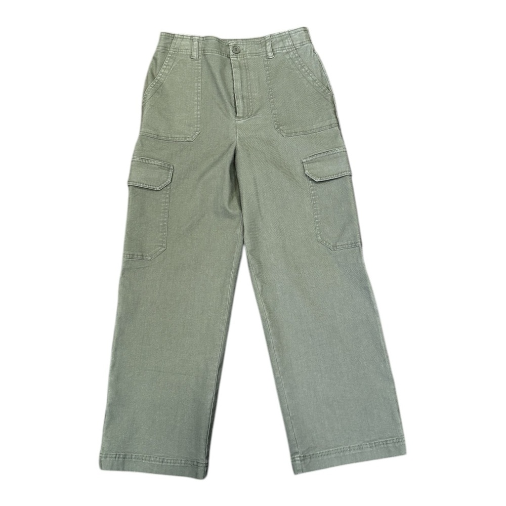 Z Supply Pants Bobbi Washed Straight Leg Pant High Rise Grape Leaf Green Size M
